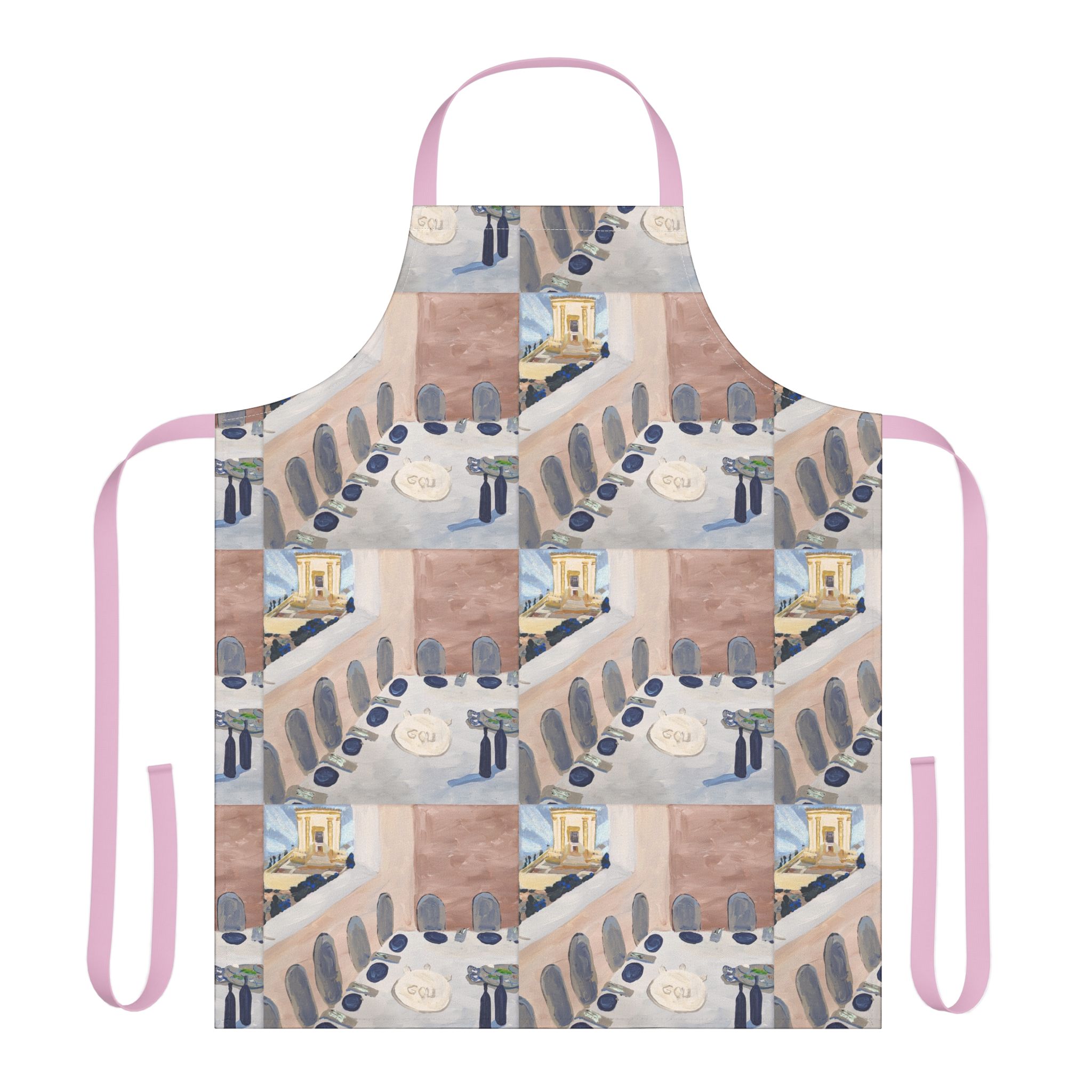 pesach seder table pattern apron