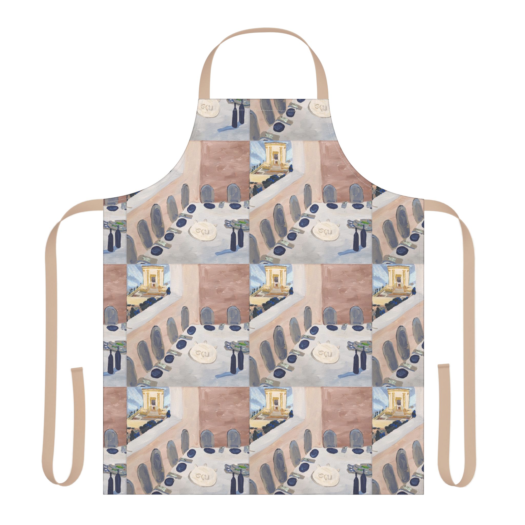 pesach seder table pattern apron