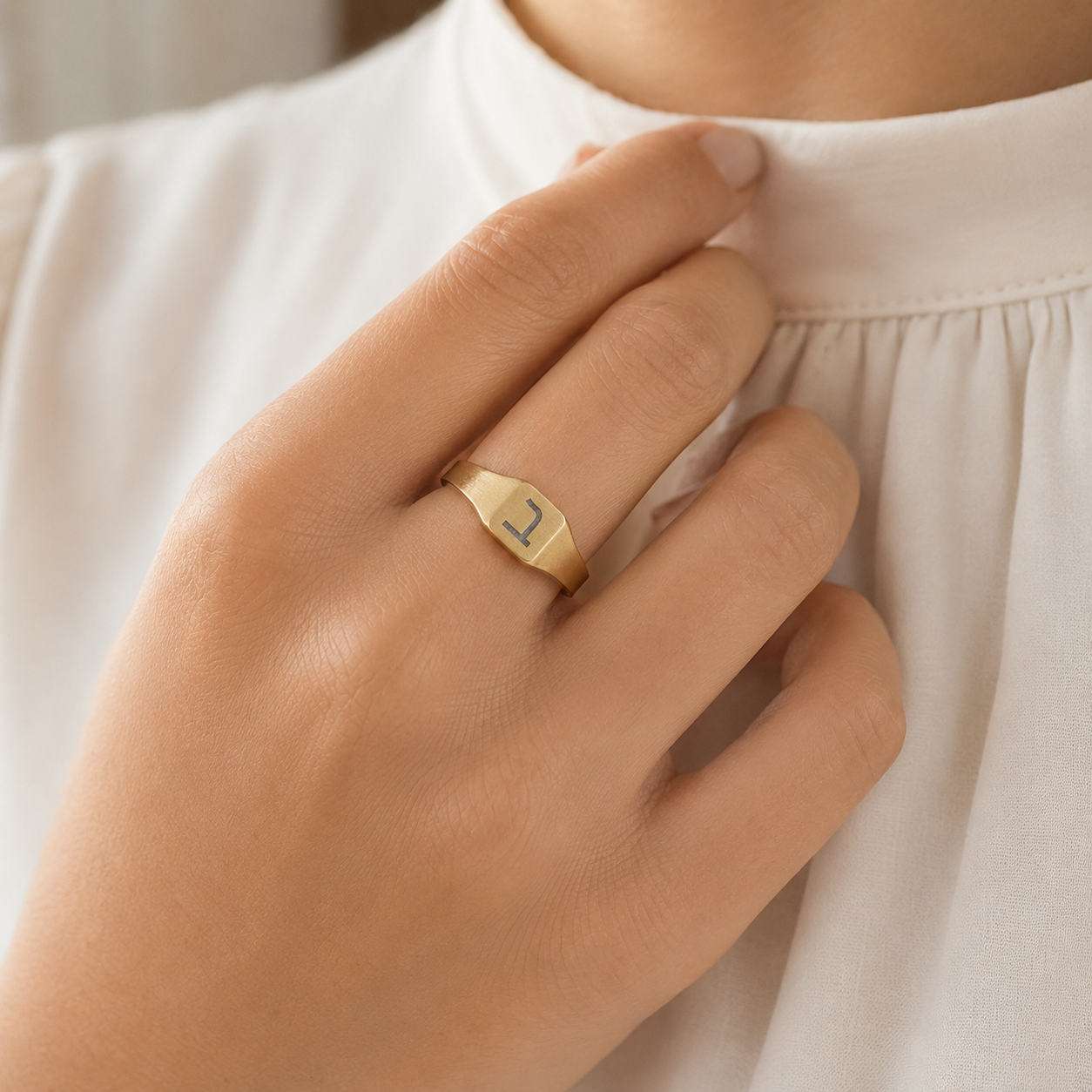 personalized hebrew initial ring | stainless steel (engraving) personalized hebrew initial ring | stainless steel (engraving)