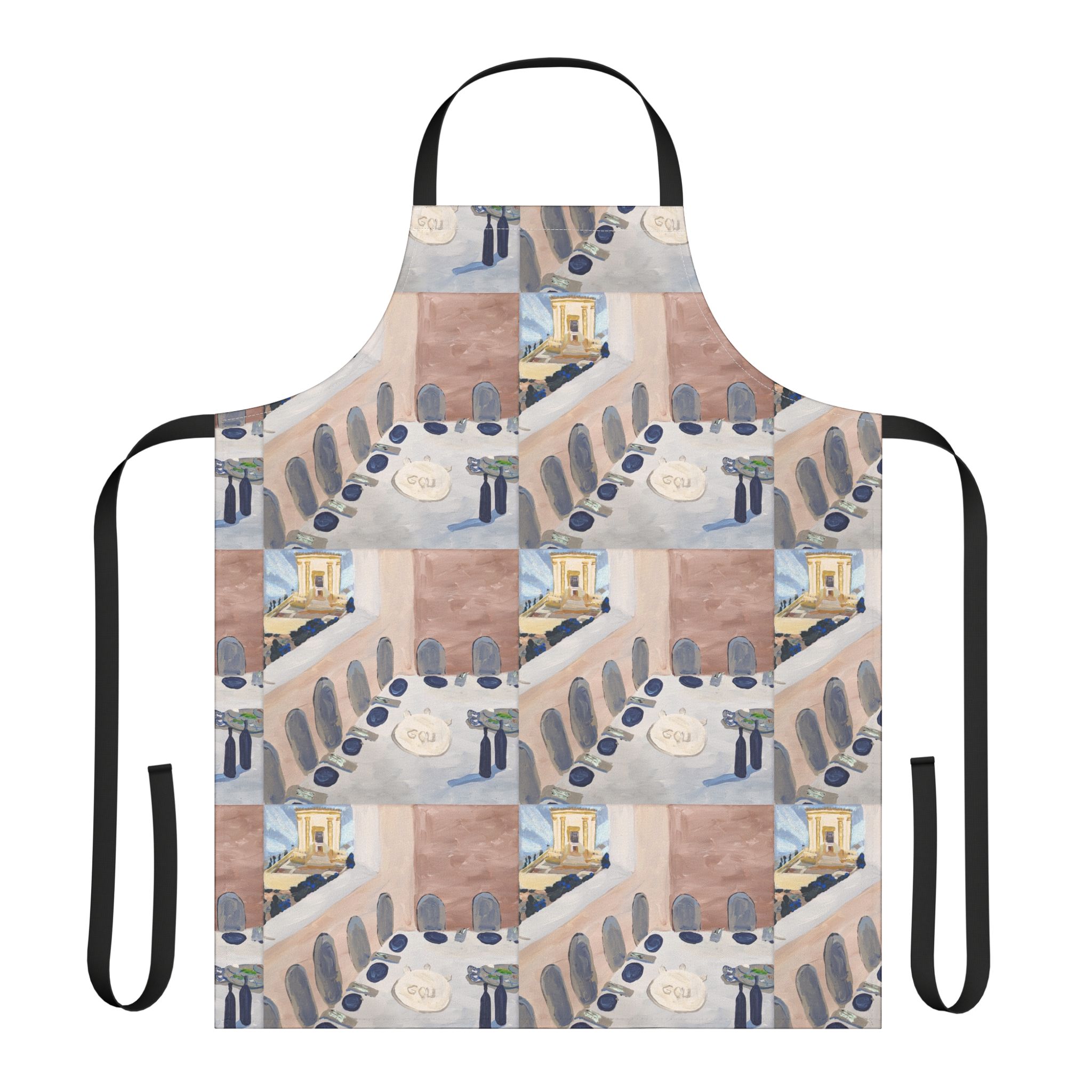 pesach seder table pattern apron