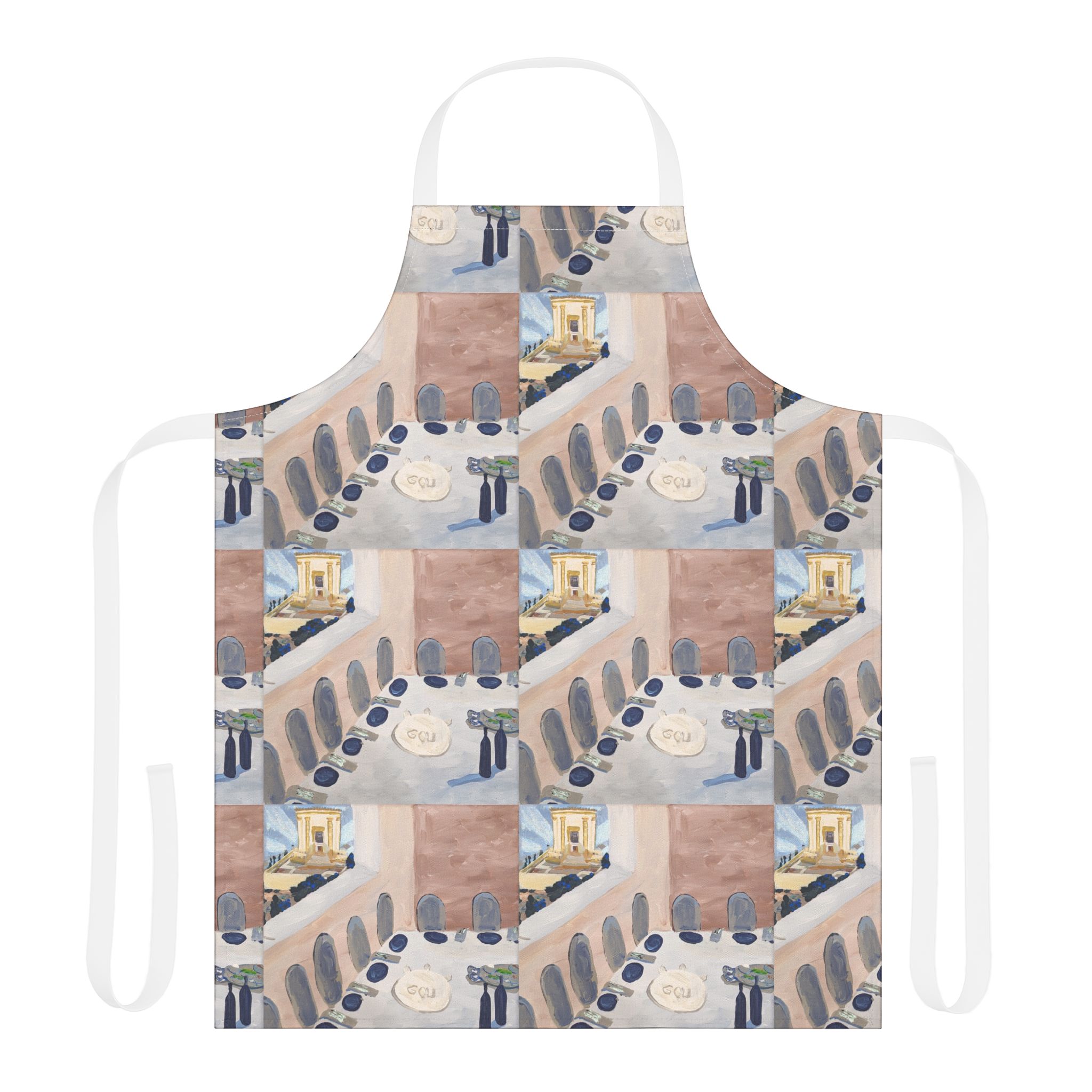 pesach seder table pattern apron