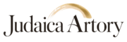 Judaica Artory — gold brushstroke logo